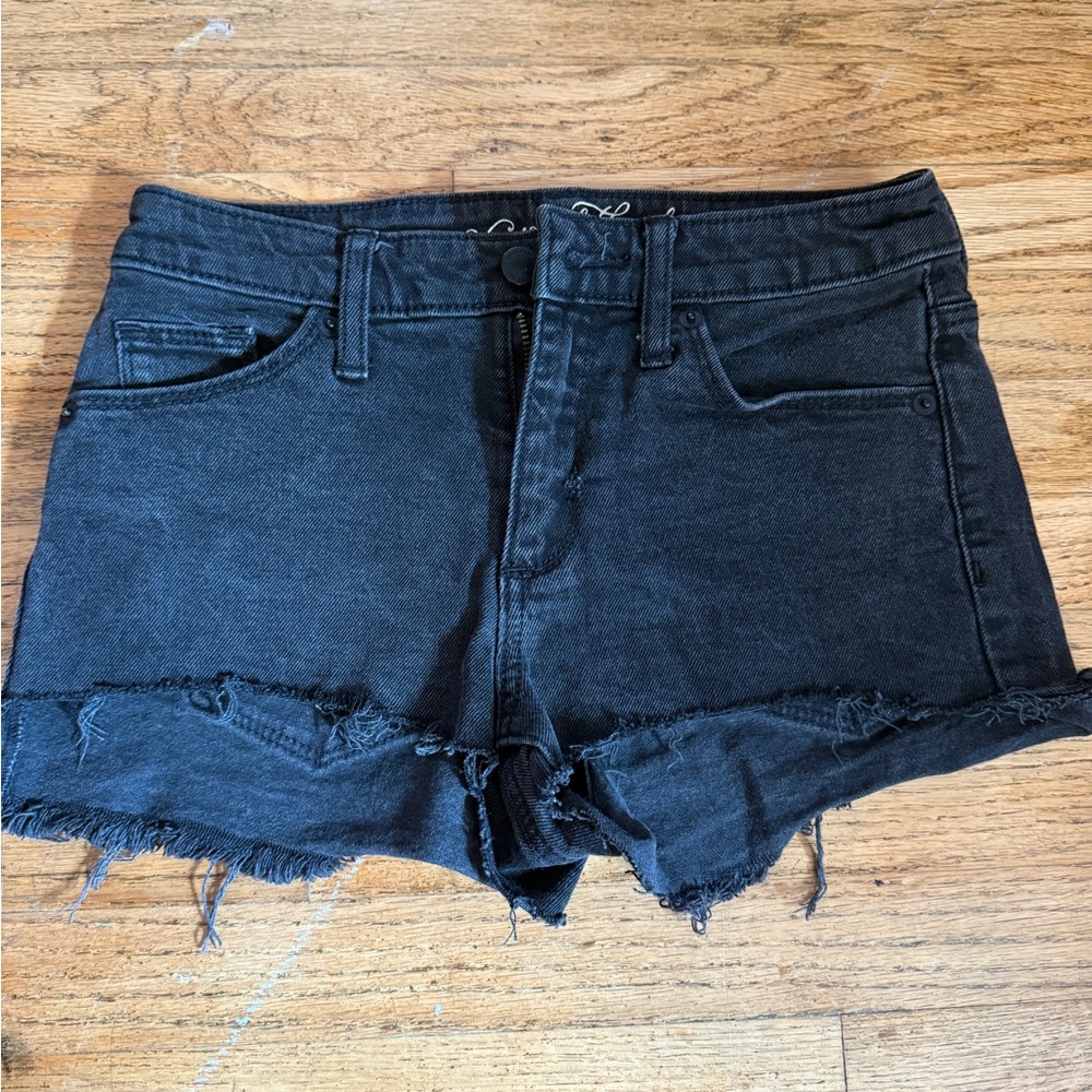 Women's Black Denim Shorts
